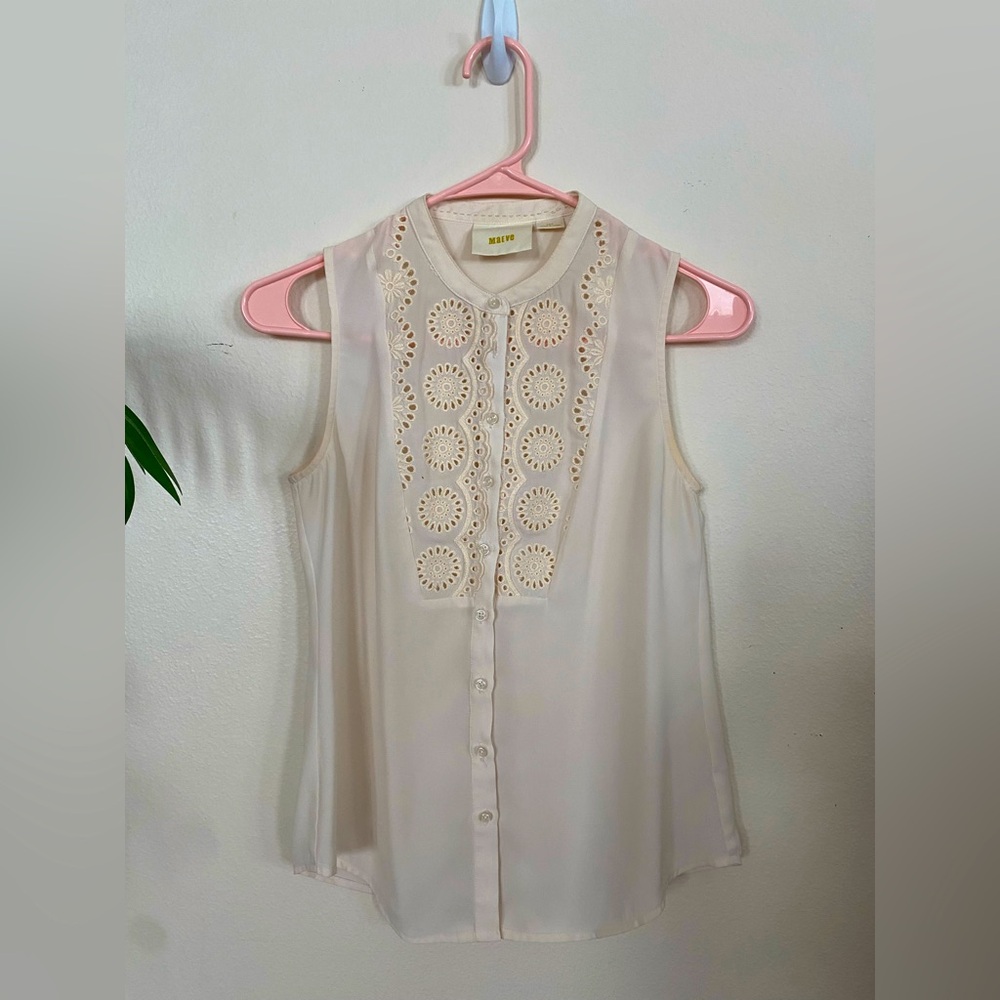 White Sleeveless Top by Maeve